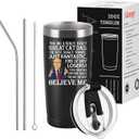 Funny Gifts for Cat Dad, You're a Great Cat Dad Travel Tumbler, Fathers Day Birthday Gifts for Father from Daughter Son, 20 OZ Black