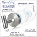 Shimeyao 6 Pack Suction Cup Hooks for Shower 15lbs Heavy Duty Stainless Steel Towel Hooks No Drill Waterproof Rustproof Hanger for Bathroom Kitchen Wall Loofah Robes(Hanging Hook,Silver)