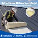 Self-Adhesive Outdoor Waterproof TPO Roofing Membrane Roll 40" X16.5'