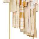 Coat Rack Freestanding with Natural Rock Base, Metal Coat Hanger Stand, Industrial Garment Rack, Clothes Tree for Bedroom Living Room Office To Hang Outerwear, Hats, 68.9in, Gold, Large