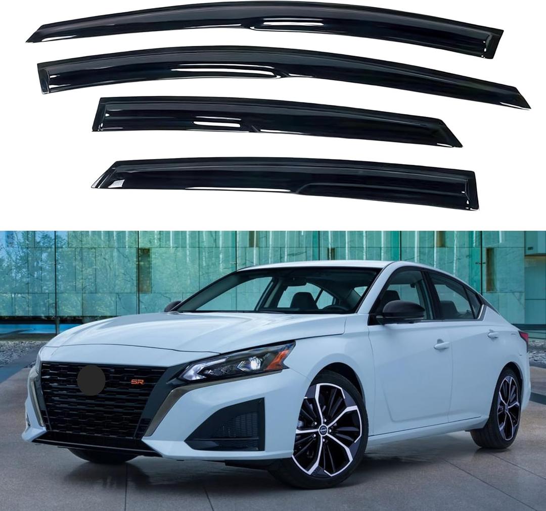 IG Window Visor for Nissan Altima 2019-2024, Rain Guard Tape-On Extra Durable Sun Wind Side Vent Window Deflector Mugen Style, 2019 2020 2021 2022 2023 2024