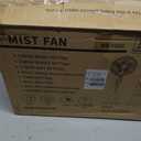 Misting Fan, 2026 Upgraded 4L Large Water Tank Mister Cooling Fan, 5 Speeds 3 Modes Misting Standing Fan, Floor Fan with Remote for Home, Bedroom, Patio, Outdoor Pcs
