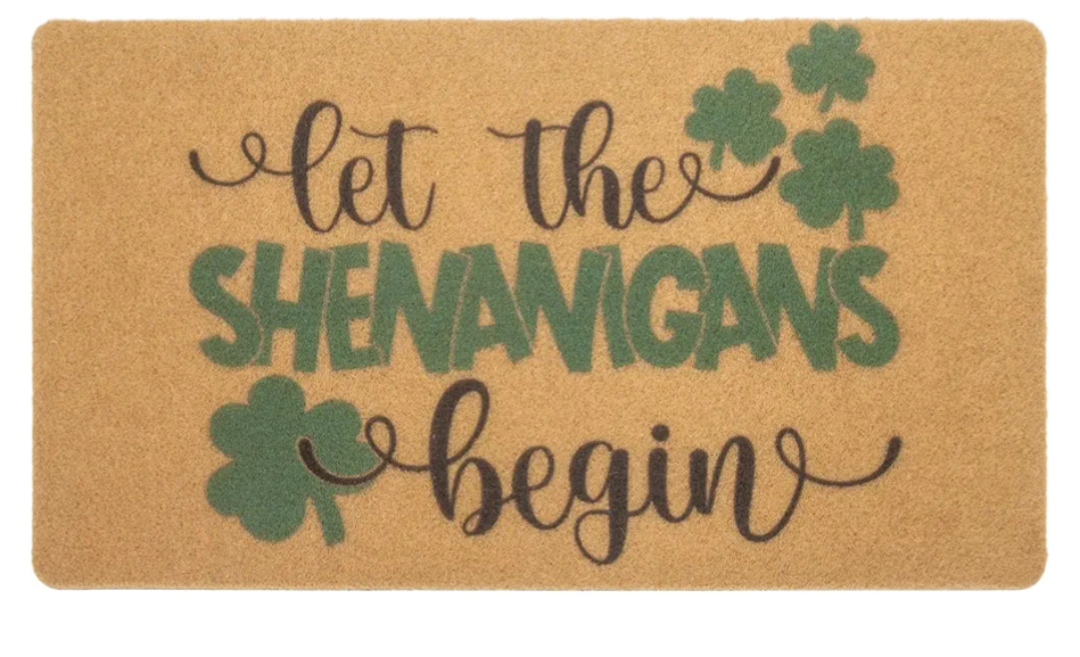St.Patricks-Day-Welcome-Doormat for Spring-Outdoor - Lucky-Shamrock-Absorbent Soft-Front-Door-Mat with Non-Slip for Irish Home Decor17x29 inch