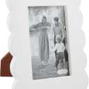 Mud Pie Scalloped Lacquer Frames, Small, 8.5" x 6.5"