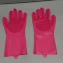 Household Cleaning Gloves Rubber Gloves Cleaning Household Magic Kitchen Gloves Cooking Hand Washing Tableware Scrubber Durable(Pink)