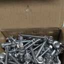 (100Pcs) #102" Hex Washer Head Self Drilling Screws, 410 Stainless Steel Metal SheetScrewsTEK Screws, Sheet Metal Self Tapping Screws (#10x2", Silver)