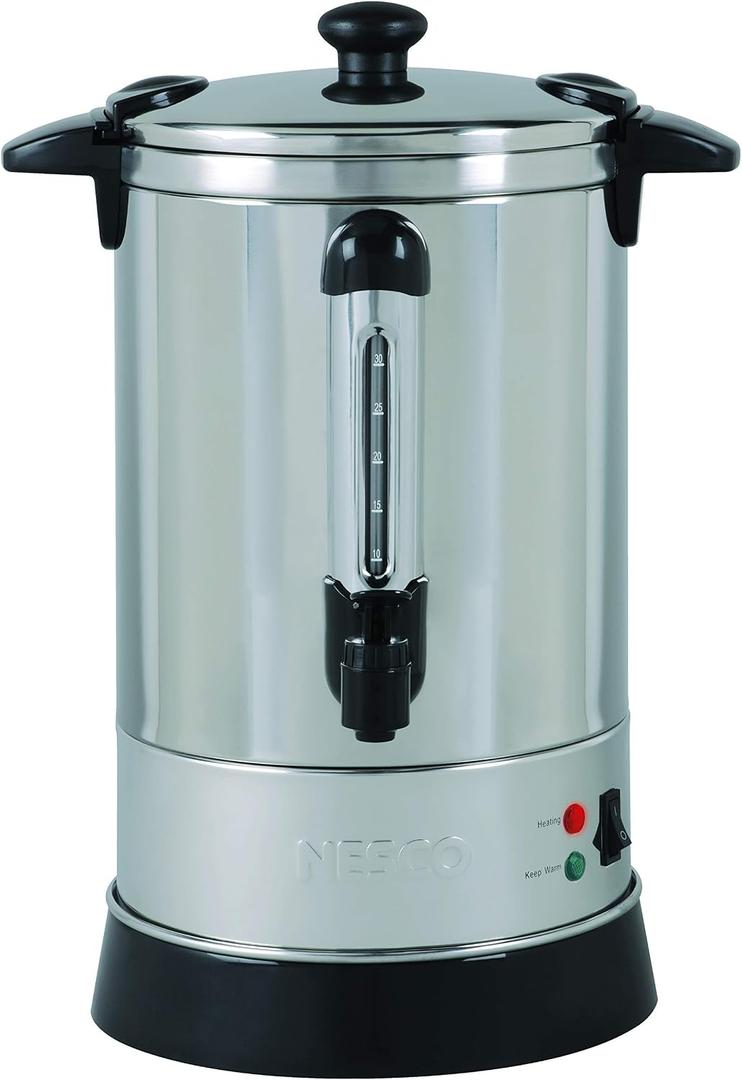 Nesco Professional Coffee Urn, 30 Cups, Stainless Steel