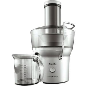 Breville BJE200XL Juice Fountain Compact Centrifugal Machine, 25 fl oz, Silver