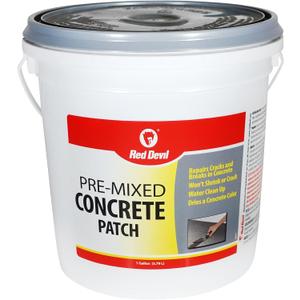 Red Devil 0641 Concrete Repair Patch, Cement Crack Filler, Pre-Mixed, 1 Gallon, Pack of 1, Gray, Made in USA