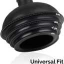 NEIKO 60166A Toilet Plunger with Patented All-Angle Design, Heavy-Duty Toilet Bowl Plunger with Aluminum Handle, Bathroom Necessity, Black, 1-Pack