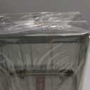 Transparent Trash Can, Bathroom Trash Cans with Lids, 3.5 Gallon Garbage Can for Bedroom, Office, Plastic Slim Waste Basket with Press Top Lid, 15L Clear Trash Bin for Home, Kitchen (Green)