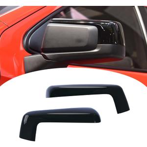 Mirror Cover Cap Trim Compatible with 2019-2024 Chevy Silverado 1500, GMC Sierra 1500 Glossy Black