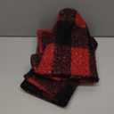 AQOTHES Red Black Plaid Christmas Throw Pillow Covers 20x20 Inch Set of 2, Boucle Decorative Pillow Covers, Cozy Fluffy Home Living Room Farmhouse Decor for Sofa Couch Bed