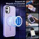MOCCA Strong Magnetic for iPhone 12 Case/iPhone 12 Pro Case, [Compatible with Magsafe][Mil-Grade Drop Protection] Slim Shockproof Translucent Protective Phone Case for iPhone 12/12 Pro, Light Purple