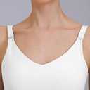 Nursing Tank Tops for Breastfeeding Nursing Sports Bras U Back Sleeveless Tank Top Workout Fitness Maternity Bra (White, M)