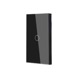 TOZENVAN WiFi Smart Touch Light Switch, 1-Button Single-Gang Wall Switch, Neutral/ No Neutral Wire Required, 110–220V 50/ 60Hz, 2.4GHz Tuya/ Smart Life, Works with Alexa, Glass Panel, Black