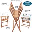 Creative Mark Folding Wood Large Print Rack - Perfect For Display of Canvas, Art, Prints, Panels, Posters, Art Gallery Shows, Storage Rack - [BeechWood Finish]