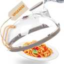 Microwave Splatter Cover for Food, Upgraded Microwave Cover with Water Steamer, Integrated Handle, Plate Covers, Splatter Guard, Cookware Lid, House Essentials for Gift, 10 Inch (Grey)