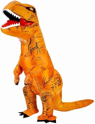 viwzon Inflatable Dinosaur Costume Adult&Kid, Blow Up Inflatable Trex Costume for Halloween Themed Party Cosplay Adult, One Size