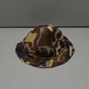 Camo Wool Felt Jazz Fedora Hat Women Men Wide Brim Panama Formal Hat Top Cap with Black Bottom