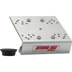 Extreme Max 3005.4428 Aluminum Slider Base with Pre-Drilled Mounting Holes for Crestliner SureMount Gunnel System - 5-5/8" x 5-5/8" Mounting Plate, Silver