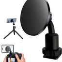 Universal Magnetic Tripod Mount Adapter with Cold Shoe & 1/4" Screw, Phone Tripod Mount for Camera/Ring Light/Selfie Stick, Compatible with Magsafe iPhone 16/15/14/13/12 Series