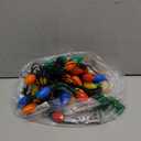 RECESKY C7 Bulbs Christmas String Lights with Remote - 50 LED 26ft Battery String Lights - Fairy Christmas Lighting for Outdoor Yard Wreath House Party Xmas Tree Christmas Decorations - Multi Color