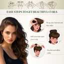 Heatless Hair Curler Heatless Curls Overnight Heatless Blowout with Luxury Cloth Bag Silk Scarf, Curling Rod Headband to Sleep in No Heat Curling with (Green, 3Rods)