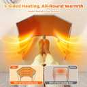 Under Desk Heater for Office, Foldable Space Heater Plus Size 5-Fold, Quiet for Leg, Foot Ankles, Portable Foot Warmer with 12H Timer & 8 Heat Levels, No Odor Anti-tilt, Auto Shut Off