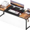Coleshome 71 Inch Computer Desk, Modern Simple Style Desk for Home Office, Study Student Writing Desk, Vintage and Black