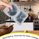 2 x 33pcs Double Compartment Condiment Container With Lids - Reusable Snack Pack Containers for Condiment, Dip, Sauce, and Dye