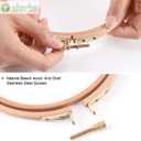 Sherbo 3 Inch Embroidery Hoop - Set of 3 Small Embroidery Hoop Made of Beech Wood, Perfect for Cross Stitch Hoop Designs & Wooden Rings Crafts