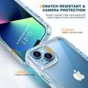 Diaclara Designed for iPhone 13 Case, Full Body Rugged with Built-in Touch Sensitive Anti-Scratch Screen Protector, Soft TPU Bumper Case for iPhone 13 6.1" (Clear Blue)