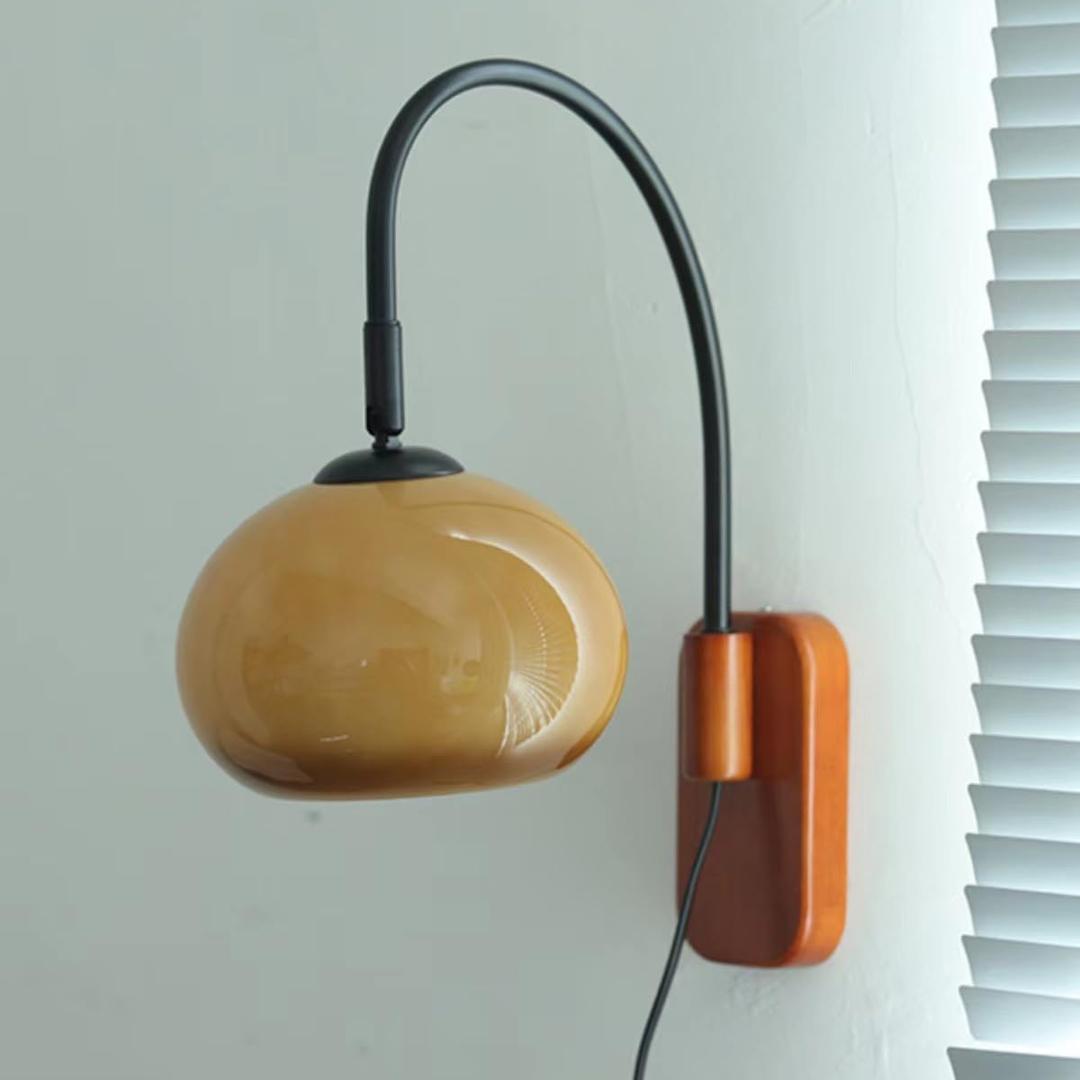 Modern Decoration Wall Sconce Mid Century with White Milk Glass Vintage Industrial Wood Wall Light Hardwired Smoke Grey Amber Farmhouse Reading Wall Lamp for Bedroom Living Room Bedside (Amber-plug Switch) Modern Decoration Wall Sconce Mid Century with White Milk Glass Vintage Industrial Wood Wall Light Hardwired Smoke Grey Amber Farmhouse Reading Wall Lamp for Bedroom Living Room Bedside (Amber-plug Switch)