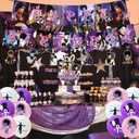 Prince Singer Party Decorations, Rock Singer Theme Birthday Banner Honeycomb Centerpieces Hanging Swirls Party Latex Balloons for Fans Birthday Baby Shower Party Supplies