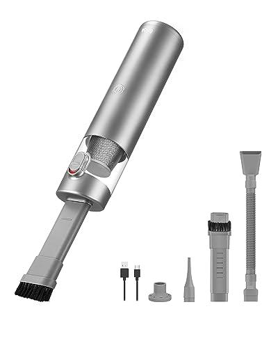 Brigii Mini Handheld Vacuum Cordless, 3 in 1-Car Vacuum & Air Duster & Hand Pump, 3 Kinds of Crevice Nozzles for Small Spaces, Crevices, Portable Rechargeable Cleaner-M1