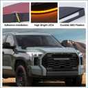 LED Daytime Running Lights For 2022 2023 2024 Toyota Tundra CrewMax SR SR5 Limited Fog Light Headlights DRL Assemblies Replacement black lens (DRL3)