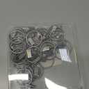 42 Pack Curtain Rings with Clips 1.26" Interior Diameter,Metal Drapery Ring with Clips Compatible with up to 1 inch Drapery Rod,Strong Vintage Decorative Rustproof Drapery Ring with Hooks-Matte Silver