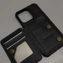 Vinich for iPhone 13 Pro Wallet Case with Card Holder, RFID Blocking Credit Slots Kickstand Shockproof Phone Cover for Women Men, Black