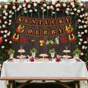 17Pcs Derby Decorations Banner Set Include NO DIY 3Pcs Horse Party Banner 12Pcs Horse Racing Decorations Hanging Swirls and 2Pcs Hanging Garland Decor for Run for The Roses Derby Party Decor Supplies