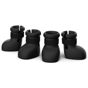 Dog Shoes for Large Dogs, Medium Dog Boots & Paw Protectors for Winter Snowy Day, Summer Hot Pavement, Waterproof in Rainy Weather, Outdoor Walking, Indoor Hardfloors Anti Slip Sole Black Size S