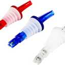 12 Pack Measured Liquor Bottle Pourer Spout With Collar (Blue 1.5oz 45ml), Jigger Quick Shot Spirit Measure Pourer for Alcohol Wine Cocktail