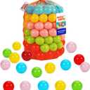 Antsy Pants 100 Ball Pit Balls, Ball Pit for Toddlers 1-3, Non-Toxic Materials, Lightweight, 5 Colors, Reusable Storage Bag, Plastic Balls for Ball Pit, Sensory Toys for Kids, 100 Ball Pack
