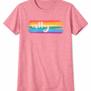 Pride Shirt Women Rainbow Ally Short Sleeve LGBTQ Equality Rights Tee Top Large, 