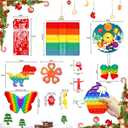 24 Pcs Pop Fidget Toys Set, Party Favors for Adults, Push Bubble Pop Bulk Christmas Toys, Random Surprise Gift Goodies Bag Stuffers