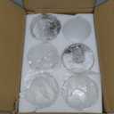 Hedume 6 Pack Clear Glass Shades Replacement, 5.7" Height - 3.5" Diameter - 1.7" Fitter, High Transmittance Clear Cylinder Glass Lamp Shade Replacement for Wall Sconces, Pendant Light, Floor Lamps