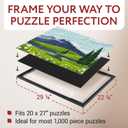 Impresa Jigsaw Puzzle Display Frame Kit - 2-Pack 20x27 in Black - Easy Snap-Together Puzzle Board Backing - Versatile Wall Hanging & Art Display - Fits 1000 Piece Frame