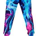 UNICOMIDEA 6-16T Boys Pants Girls Funny Joggers Sports Sweatpants with Drawstring (Blue)