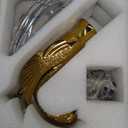 Gold Bathroom Faucet GGStudy Swan Shape Single Handle One Hole Bathroom Vanity Faucet Basin Tap Deck Mount Lavatory (Short)