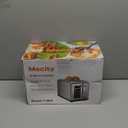 Mecity 2 Slice Toaster Touch Screen 1.5" Wide Slot, Stainless Steel Smart Bread Toaster for Bagel Muffin Waffle Gluten Free Breads, Timer, Defrost, Reheat, 120V 825W